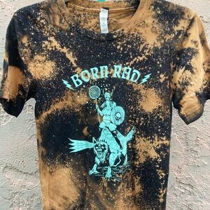 Born Rad Werewolf Rider Shirt Bleach Dyed OOAK New Unisex